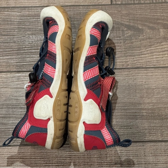 Keen Sandals Kids Blue Red Sport Hiking Fisherman Outdoor Washable Unisex Size 4 - Picture 12 of 14